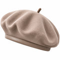 Béret taille unique en textile aspect feutré beige style classique pour usage quotidien