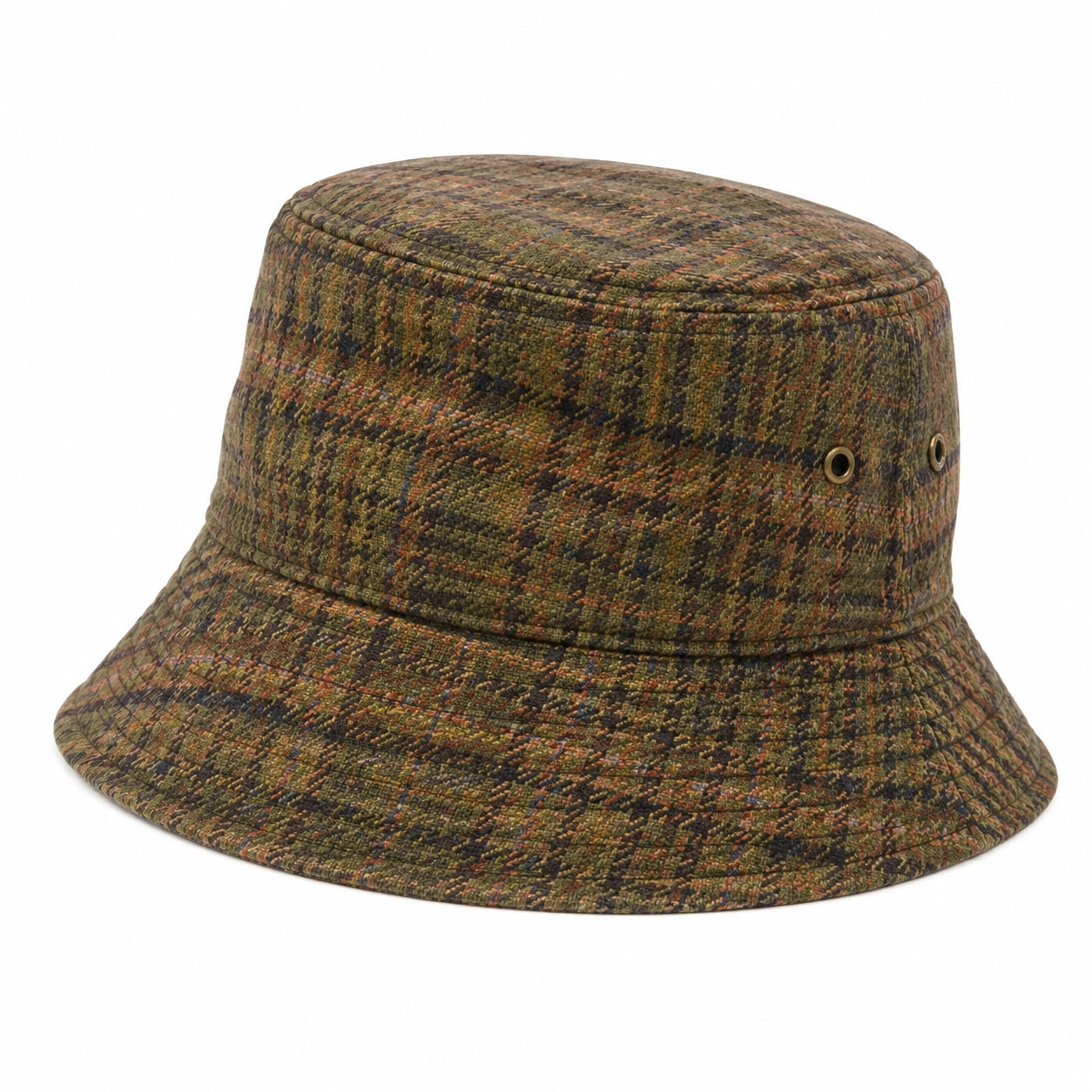 Chapeau bob taille unique en tissu tissé kaki à motif - style décontracté