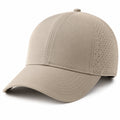 Casquette de baseball taille unique beige en tissu tissé respirant à visière courbée