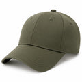 Casquette taille unique en coton vert olive à visière incurvée style classique