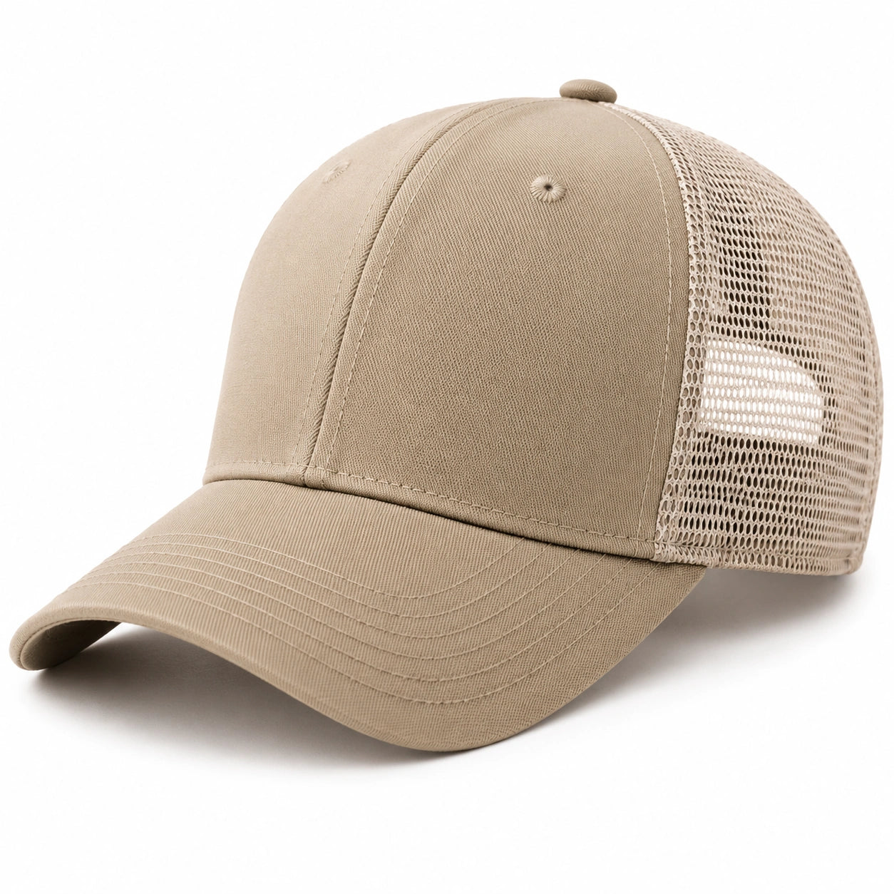 Casquette trucker taille unique beige en textile avec maille respirante