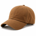 Casquette de baseball taille unique en coton marron - réglable style décontracté