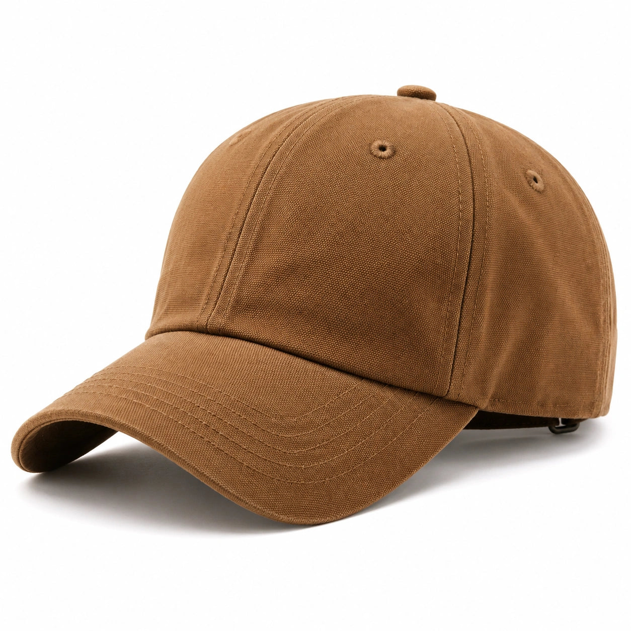 Casquette de baseball taille unique en coton marron - réglable style décontracté