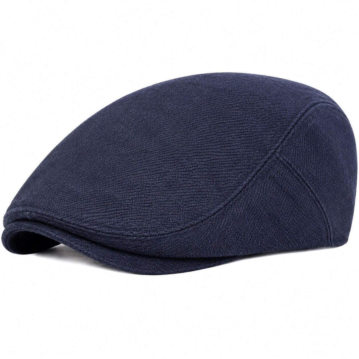 Casquette plate taille unique en tissu bleu marine style classique