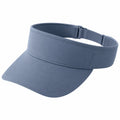 Visière de sport unisexe taille unique en textile bleu gris ajustable