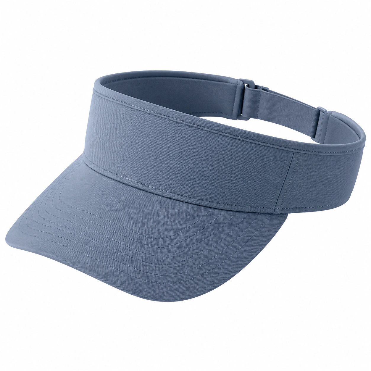 Visière de sport unisexe taille unique en textile bleu gris ajustable