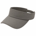 Visière de sport taille unique en textile gris ajustable