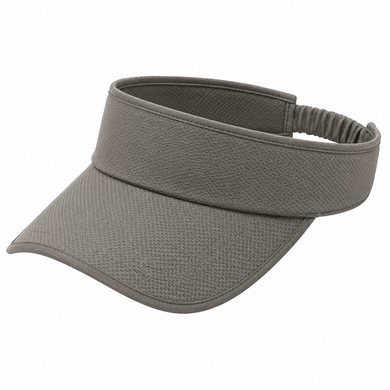 Visière de sport taille unique en textile gris ajustable