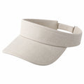 Visière taille unique en tissu beige ajustable - protection solaire style sport